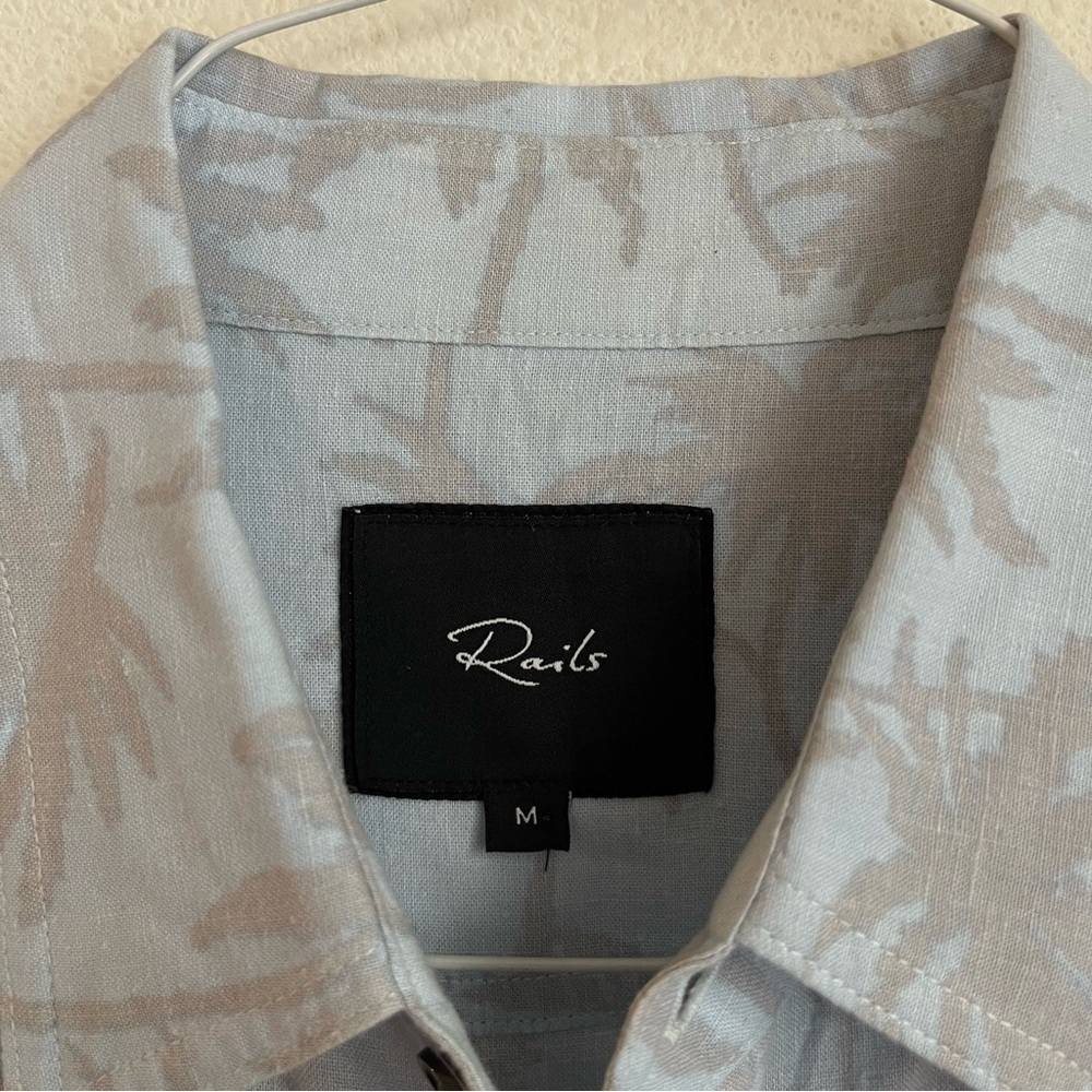 Rails Button Down Short Sleeve Fading Palm Tree S… - image 3